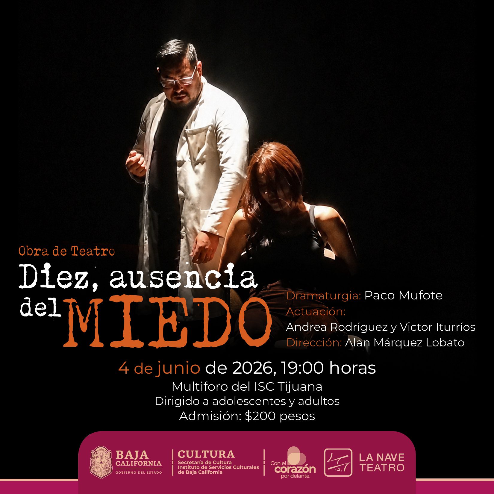Diez. Ausencia del miedo. ISC Tijuana. 4 de junio de 2026