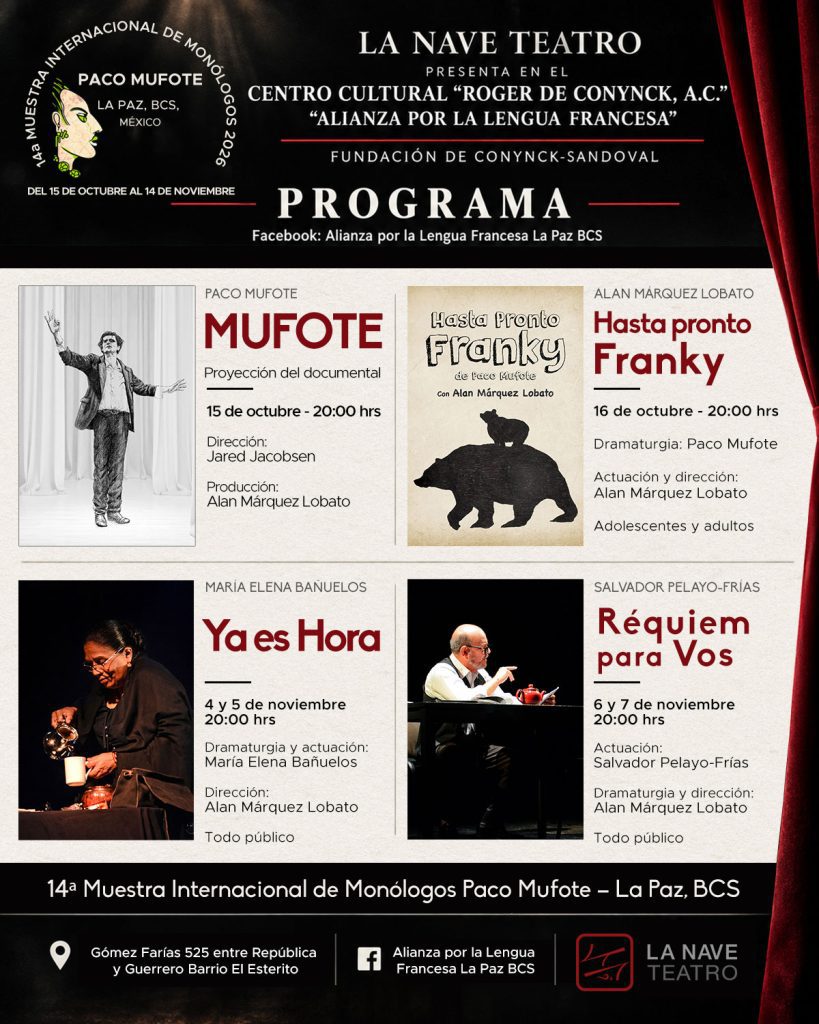 La Nave Teatro en la 14º Muestra Internacional de Monólogos Paco Mufote 2026